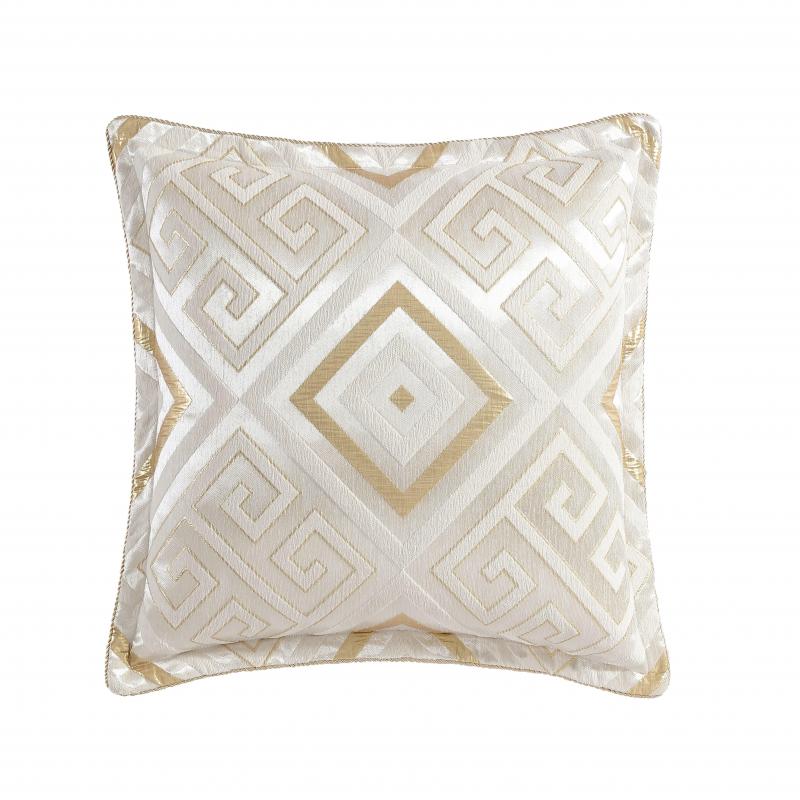 Davinci Santos Snow Yarn Dyed Chenille Jacquard European Pillowcase 65x65cm | Snow